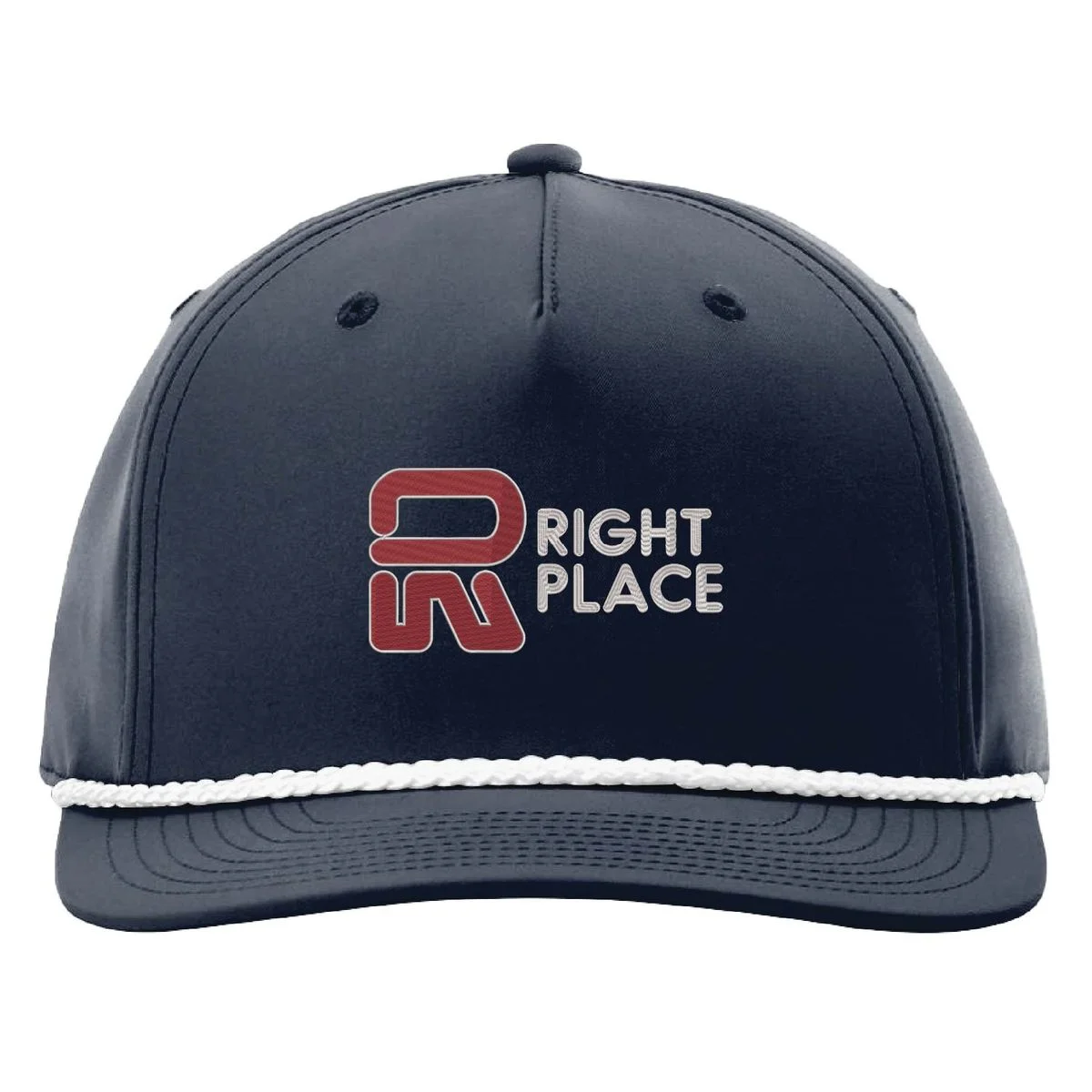 Richardson #258 Five Panel Rope Cap w/Leatherette Adhesive Patches or Embroidery