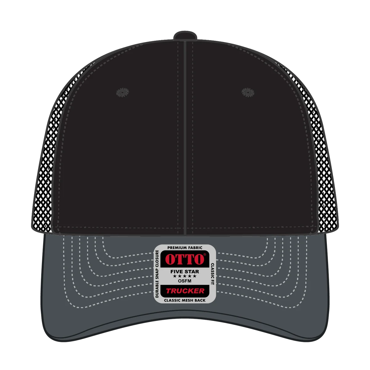 OTTO CAP 6 Panel Low Profile Mesh Back Trucker Hat